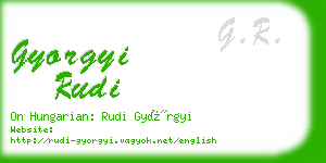 gyorgyi rudi business card